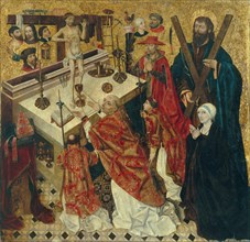 The Mass of Saint Gregory the Great. Artist: Cruz, Diego de la (active 1482-1500)