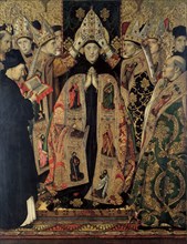 The Consecration of Saint Augustine. Artist: Huguet, Jaume (1412-1492)