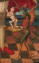 The Archangel Michael weighing the Souls of the Dead (Detail). Artist: Abadía, Juan de la, the Elder (active 1469-1498)
