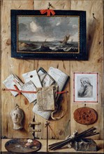 Corner of the Artist's Studio. Artist: Le Motte, Jean-François de (active 1653-1685)
