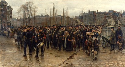 Transport of colonial soldiers. Artist: Israëls, Isaac (1865-1934)