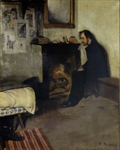 Erik Satie, bohème. Artist: Rusiñol, Santiago (1861-1931)