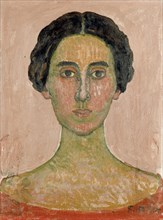 Portrait of Valentine Godé-Darel (Head of French woman). Artist: Hodler, Ferdinand (1853-1918)