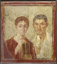 Portrait of the baker Terentius Neo and his wife. Artist: Roman-Pompeian wall painting