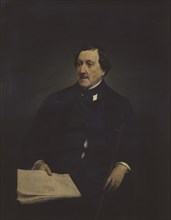 Portrait of the composer Gioachino Antonio Rossini (1792-1868). Artist: Hayez, Francesco (1791-1882)