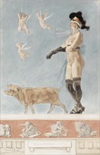 Pornokrates (La Dame au cochon). Artist: Rops, Félicien (1833-1898)