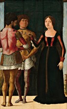 Lucretia, Brutus and Collatinus. Artist: De' Roberti, Ercole (c. 1450-1496)