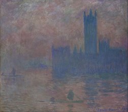 Monet, Le Parlement de Londres, effet de brouillard