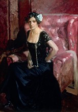 Clotilde in an Evening Dress. Artist: Sorolla y Bastida, Joaquín (1863-1923)