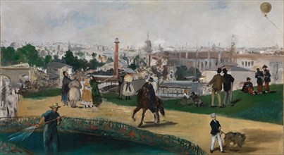 A View of the 1867 Exposition Universelle in Paris (Vue de L?Exposition Universelle de 1867). Artist: Manet, Édouard (1832-1883)