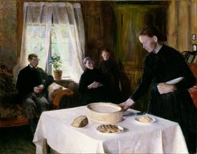 Laying the Table. Artist: Eiebakke, August (1867-1938)