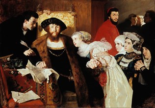 Christian II Signing the Death Warrant of Torben Oxe. Artist: Peterssen, Eilif (1852-1928)