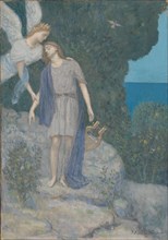 The Poet and his Muse. Artist: Puvis de Chavannes, Pierre Cécil (1824-1898)