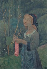 Girl with a Pink Stocking. Artist: Sérusier, Paul (1864-1927)