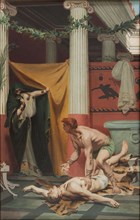 The Death of the Emperor Commodus. Artist: Pelez, Fernand (1848-1913)