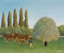 Meadowland (The Pasture). Artist: Rousseau, Henri Julien Félix (1844-1910)