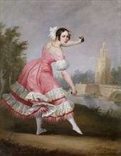 A Bolero Dancer. Artist: Cabral Bejarano, Antonio (1788-1861)