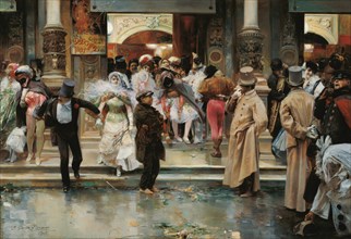 Leaving the Masqued Ball. Artist: García y Ramos, José (1852-1912)