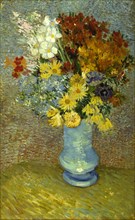 Flowers in a blue vase. Artist: Gogh, Vincent, van (1853-1890)