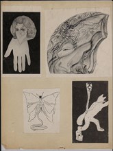 Prints of Nadja's (Léona Delcourt) drawings. Artist: Delcourt (Nadja), Léona (1902-1941)