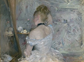 Woman at Her Toilette, 1875-1880. Artist: Morisot, Berthe (1841-1895)