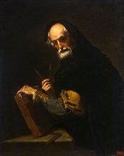 Philosopher with a book, a compass and goniometer, 1630. Artist: Ribera, José, de (1591-1652)