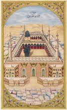 The Prophet's Mosque in Medina, c. 1880. Artist: Mussawar, Fateh Muhammad (active ca 1880)