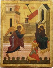 The Annunciation, Mid of 16th cen. Artist: Russian icon