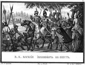 Vasili III Ivanovich on the Hunt (From Illustrated Karamzin), 1836. Artist: Chorikov, Boris Artemyevich (1802-1866)
