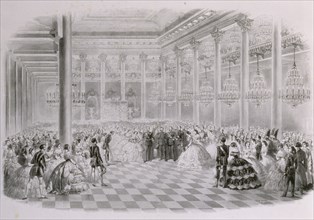 Ball in the Hall of the Russian Assembly of Nobility on the occasion of the coronation of Emperor Al Artist: Zichy, Mihály (1827-1906)