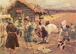 Yuri's Day (Saint George Day), 1908. Artist: Ivanov, Sergei Vasilyevich (1864-1910)