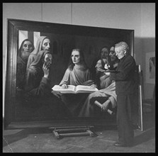 Han van Meegeren painting Jesus Among the Doctors, 1945. Artist: Anonymous