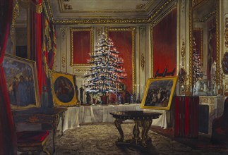 Queen Victoria's Christmas Tree, 1850. Artist: Roberts, James (1824-1867)