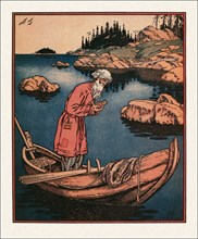 Illustration to the The Tale of the Fisherman and the Fish, 1933. Artist: Bilibin, Ivan Yakovlevich (1876-1942)