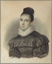 Portrait of Yelizaveta Petrovna Naryshkina (1801-1867), 1832. Artist: Bestuzhev, Nikolai Alexandrovich (1791-1855)
