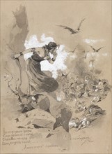 Illustration to the poem The Angel of Death by M. Lermontov, 1898. Artist: Kandaurov, Anton Ivanovich (1863-1930/36)