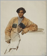 Portrait of Christophor Dmitrievich Sanikidze, 1841. Artist: Gagarin, Grigori Grigorievich (1810-1893)