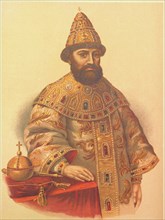 Portrait of the Tsar Michail I Fyodorovich of Russia (1596-1645), 1860s. Artist: Borel, Pyotr Fyodorovich (1829-1898)