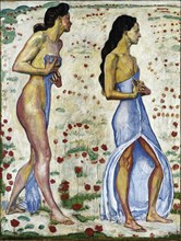 Two Women in Flowers (Emotion 1a), 1901-1906. Artist: Hodler, Ferdinand (1853-1918)