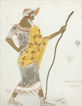 Costume design for the ballet Daphnis et Chloé by M. Ravel, 1912. Artist: Bakst, Léon (1866-1924)