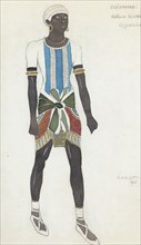 Costume design for Vaslav Nijinsky in the ballet Cleopatra by A. Arensky, 1910. Artist: Bakst, Léon (1866-1924)