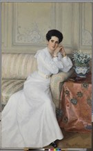 Portrait of Countess Darya Mikhaylovna Gorchakova, née Bibikova, 1903. Artist: Bogdanov-Belsky, Nikolai Petrovich (1868-1945)