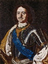 Portrait of Emperor Peter I the Great (1672-1725), 1754. Artist: Lomonosov, Mikhail Vasilyevich (1711-1765)