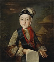 Portrait of Grand Duke Peter III. (1728-1762) as Child, 18th century. Artist: Anonymous