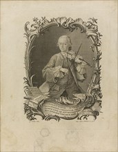 Leopold Mozart. Frontispiece of the Versuch einer gründlichen Violinschule, 1756. Artist: Friedrich (Fridrich), Jakob Andreas (1683-1751)