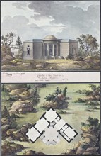 Pavilion in the English garden, 1795. Artist: Thomas de Thomon, Jean François (1754-1813)