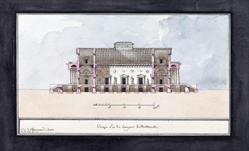Design of the Stock Exchange Building in Saint Petersburg, 1804. Artist: Thomas de Thomon, Jean François (1754-1813)