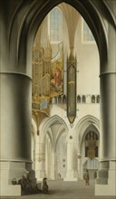 Interior of the Church of St Bavo in Haarlem, 1636. Artist: Saenredam, Pieter (1597-1665)