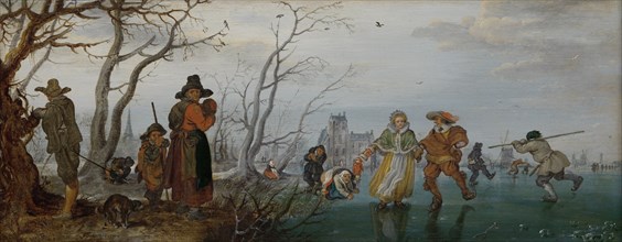 Winter (Amusement on the Ice), 1625. Artist: Venne, Adriaen Pietersz. van de (1589-1662)