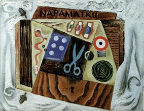 Still Life with Scissors, 1916. Artist: Capek, Josef (1887-1945)